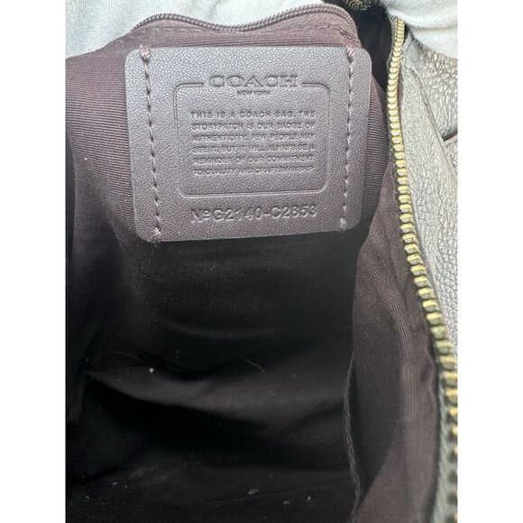 DAMAGED - Coach Rori Silver Stone Gray Granite Pebbled Leather Shoulder C2853 - Picture 12 of 12